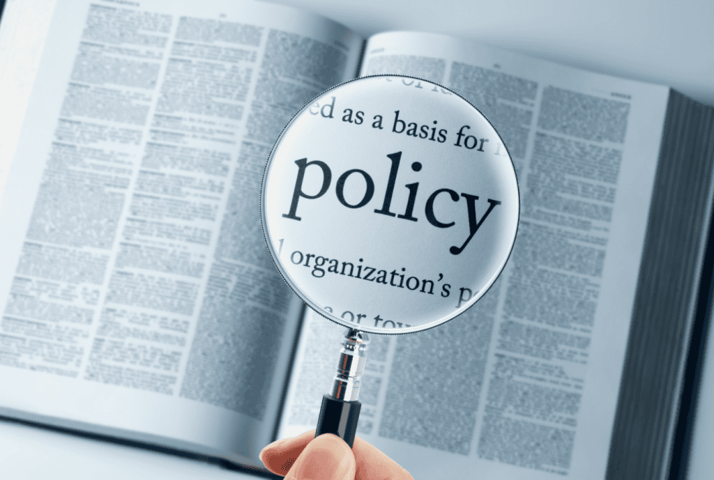 Internal auditors also recommend having policies to ensure compliance