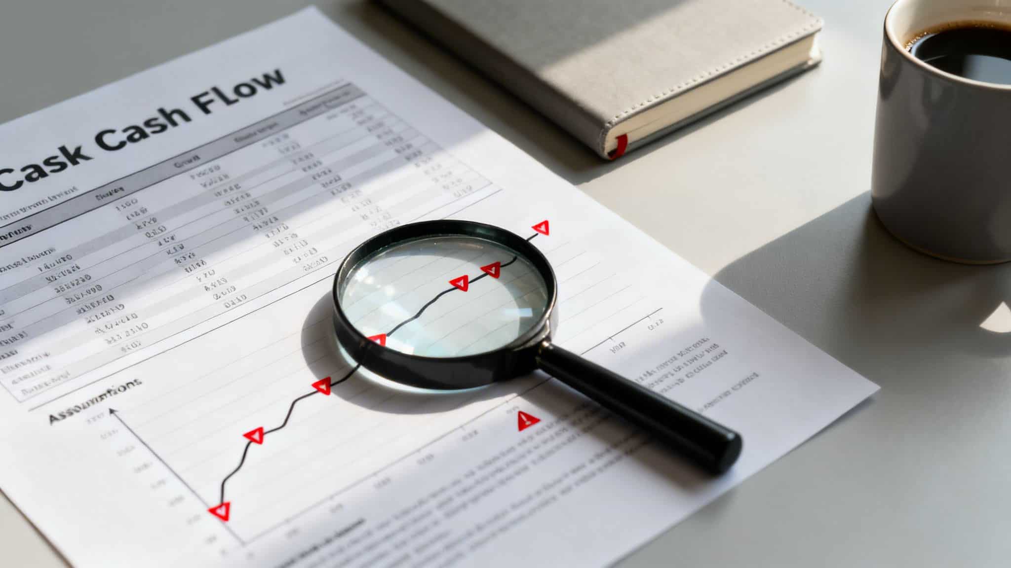Financial analysis of discounted cash flow for valuation purposes.