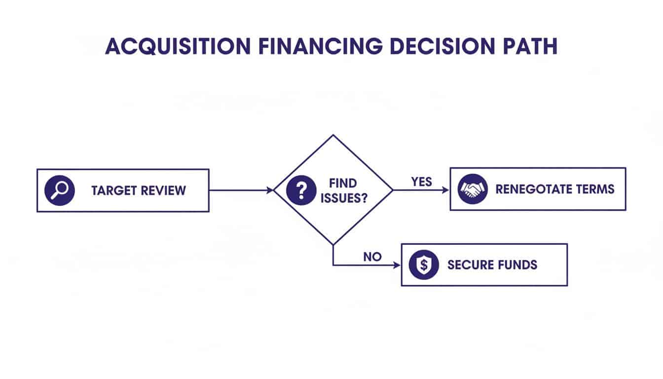 Forensic accountants assisting with acquisition financing decisions.