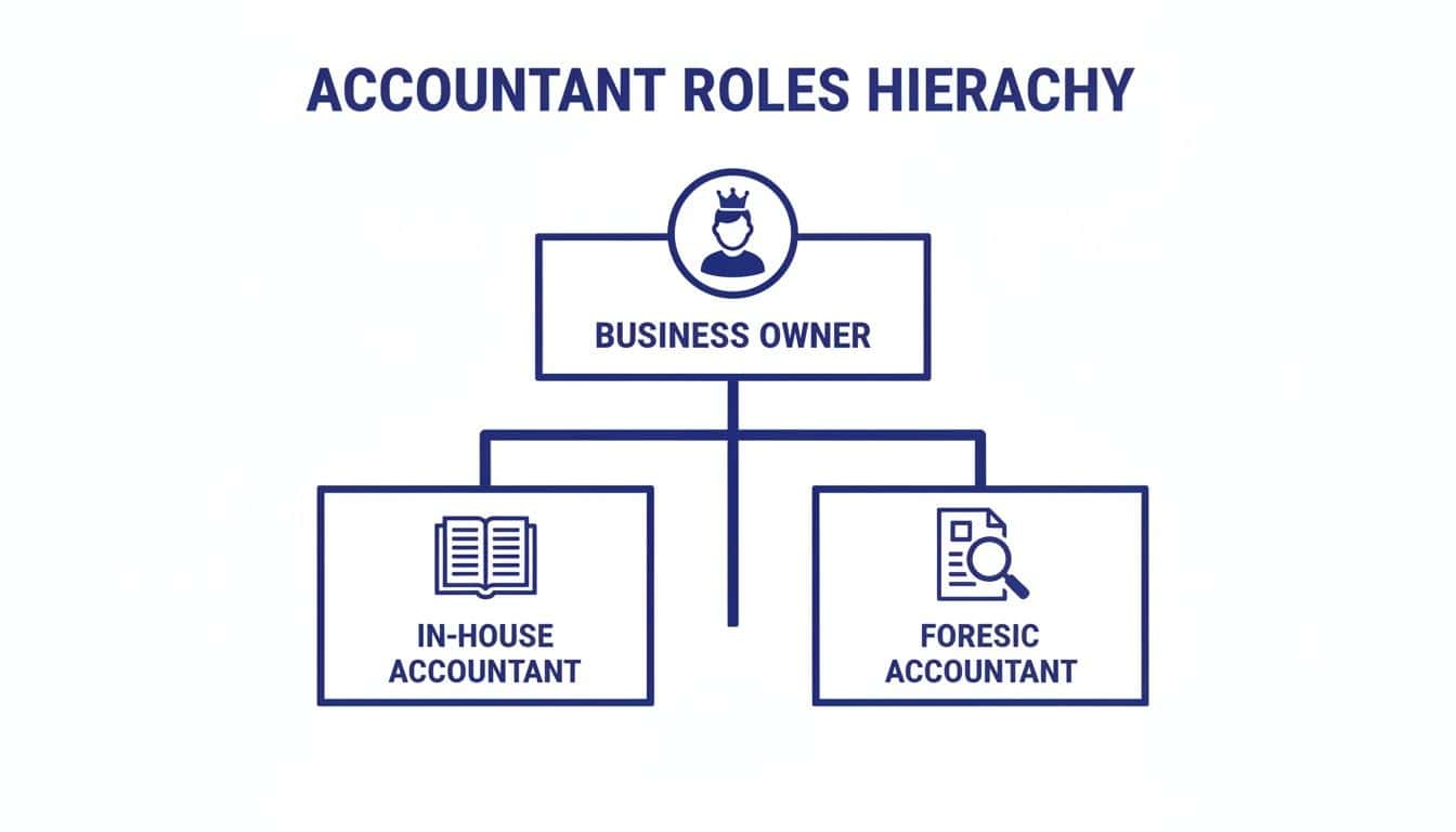 Diagram of accountant roles hierarchy for HMRC investigations.