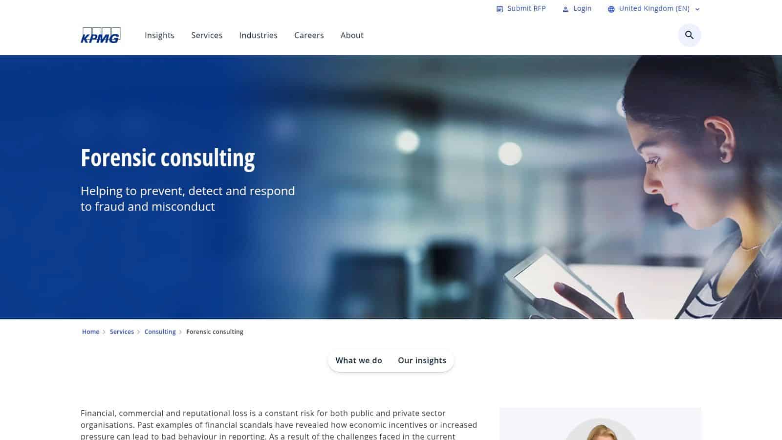 KPMG UK – Forensic Consulting