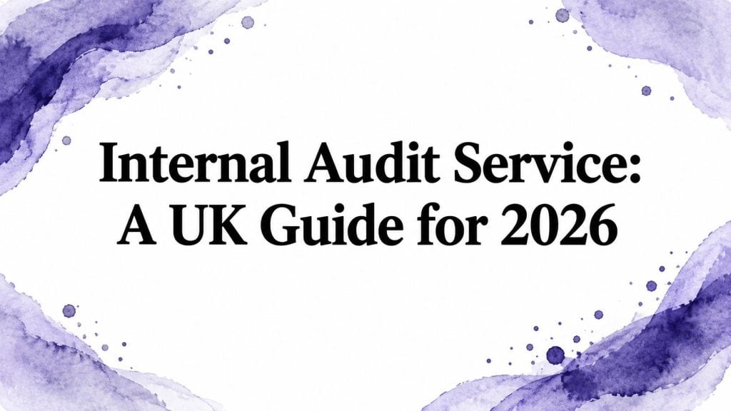 Internal Audit Service: A UK Guide for 2026, on a purple and white title card.