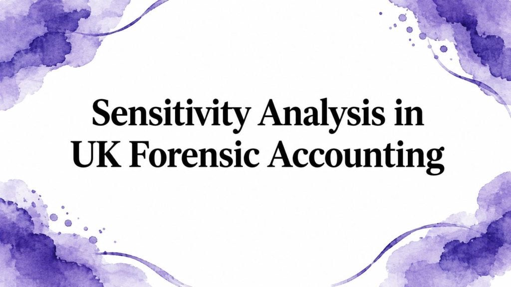 Sensitivity Analysis in UK Forensic Accounting — article cover
